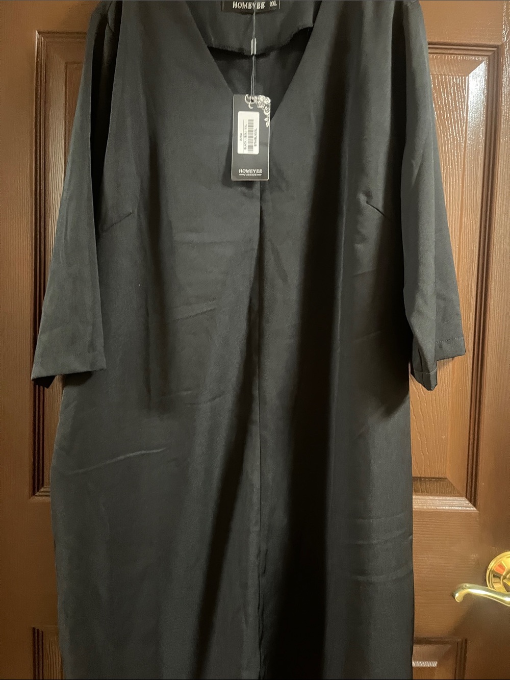 Black Longline Trench Coat for Men
